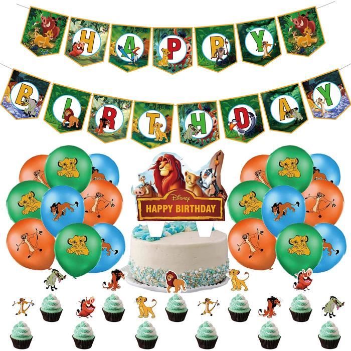 Decorations De D Anniversaire Lion Ballons Joyeux Anniversaire Banniere Decorations De Gateau Pour Enfants Roi Lion Deco De Fete A T Cdiscount Maison
