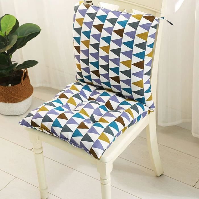 Coussin De Chaise Avec Sangles - Rembourrage Coton Perlé - Pour Jardin, Salon Ou Bureau