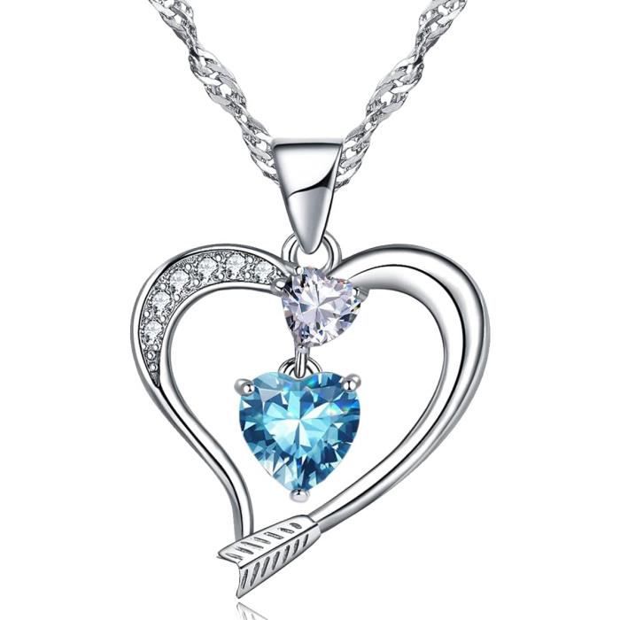 Collier Pendentif Amour En Plaqué Or Jaune - Bijou Occasion Avec Poinçon Cœur