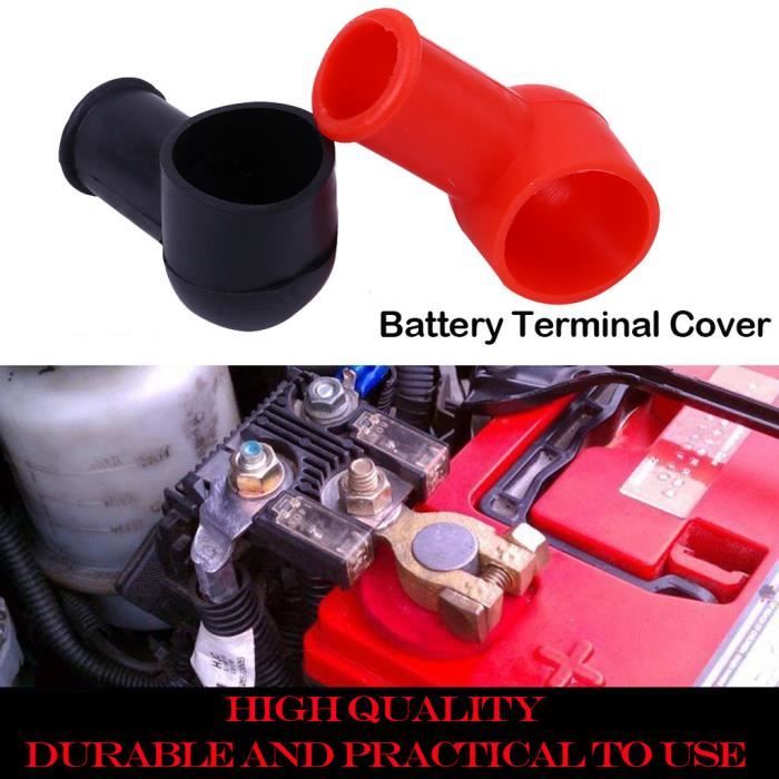 couvre-borne batterie, couvercle de protection flexible rouge et noir -  oc-pro - Chargeurs batteries et socles - Achat & prix