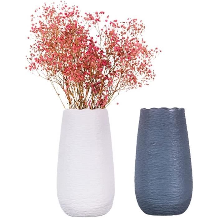 Vase Corail En Céramique Blanc Crème - Décoration Nordique, Pour Fleurs Séchées (herbe De La Pampa), Pièce Centrale De Table - 9