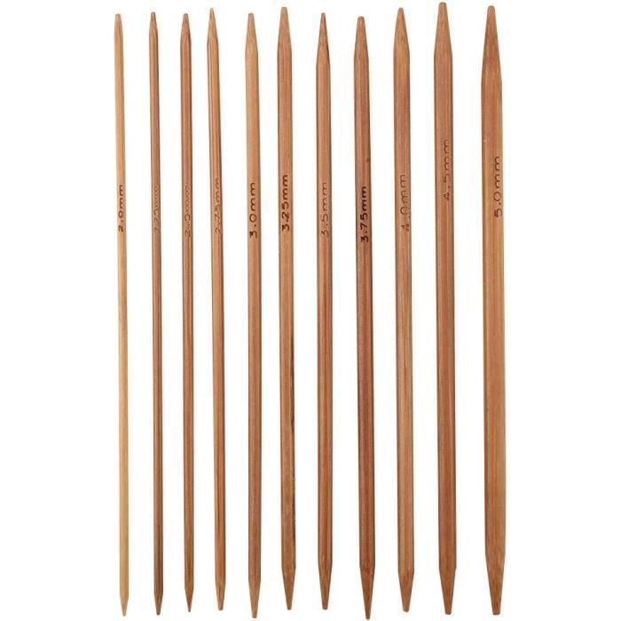 Aiguilles double pointes bambou