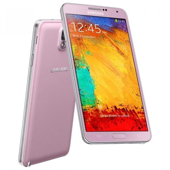 Rose Samsung Galaxy Note 3 N9005 32GB couteur chargeur Europ en USB 