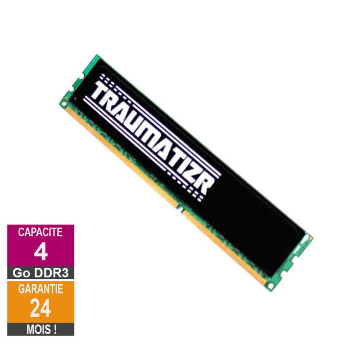 Barrette Mémoire 4Go RAM DDR3 SharkGaming T0143A DIMM PC3-12800U - Sharkgaming