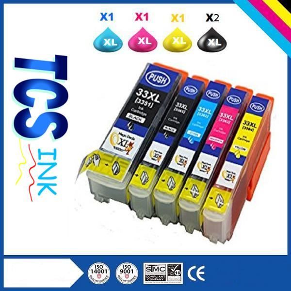 5 cartouches encre EPSON 33XL - XP-530 ORANGE compatible - Prix pas