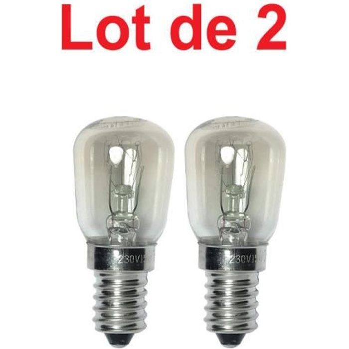 Lot de 2 Ampoules Incandescentes FRIGO 15W E14 Cdiscount Maison