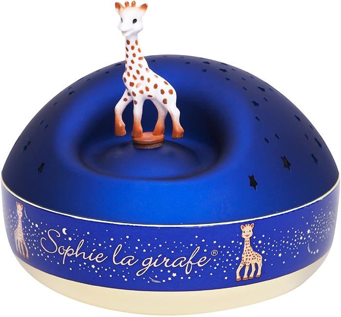 Veilleuse Projecteur d'Etoiles Musical Sophie La Girafe - TROUSSELIER -  Ø12cm - Bleu - Piles