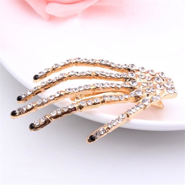 Squelette Griffe Crane Main Pince A Cheveux Epingle A Cheveux Zombie Punk Horreur Bobby Pin Barrette Femmes Fi Dy Cdiscount Au Quotidien