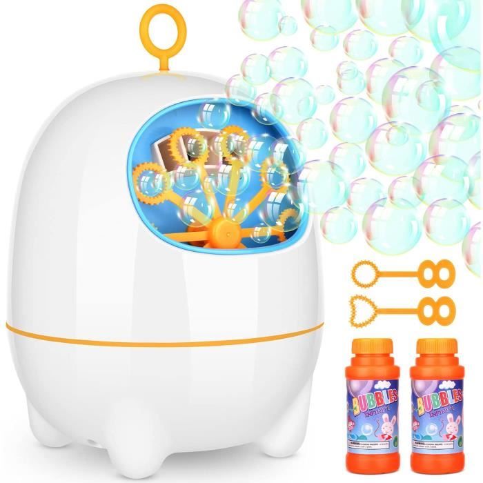 Machine à Bulles Rechargeable Pour Enfants - 15 000 Bulles/min, Rotation 90°/360°, LED, 500 Ml