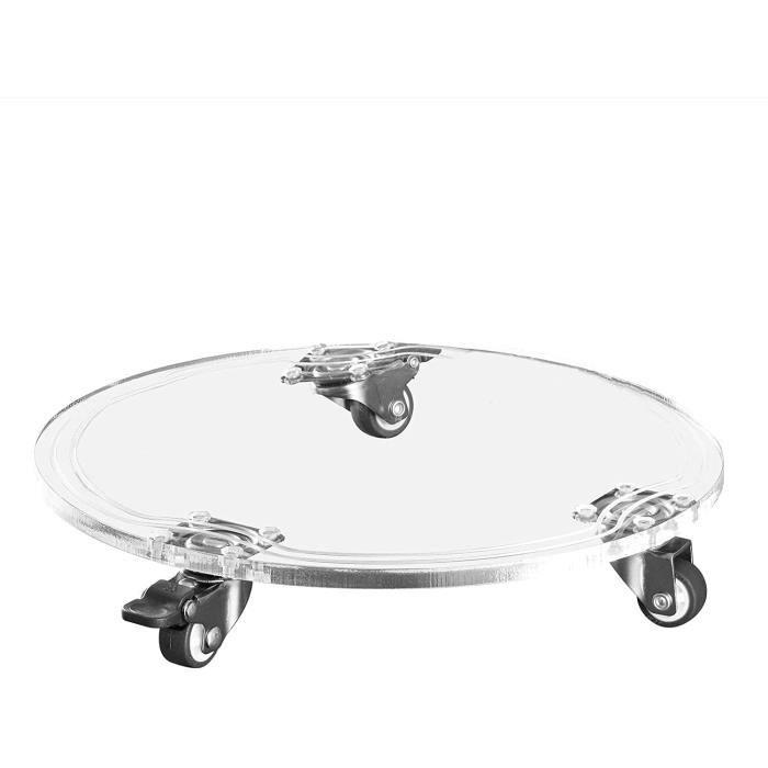 Porte Plante A Roulettes, Plateau De Jardinière Mobile Acrylique Support En Pot A Roulettes Rond Sur Roues Universelles Chariot A Pot De Plante Pour De Jardin Interieur Exterieur Size 20c 91931155