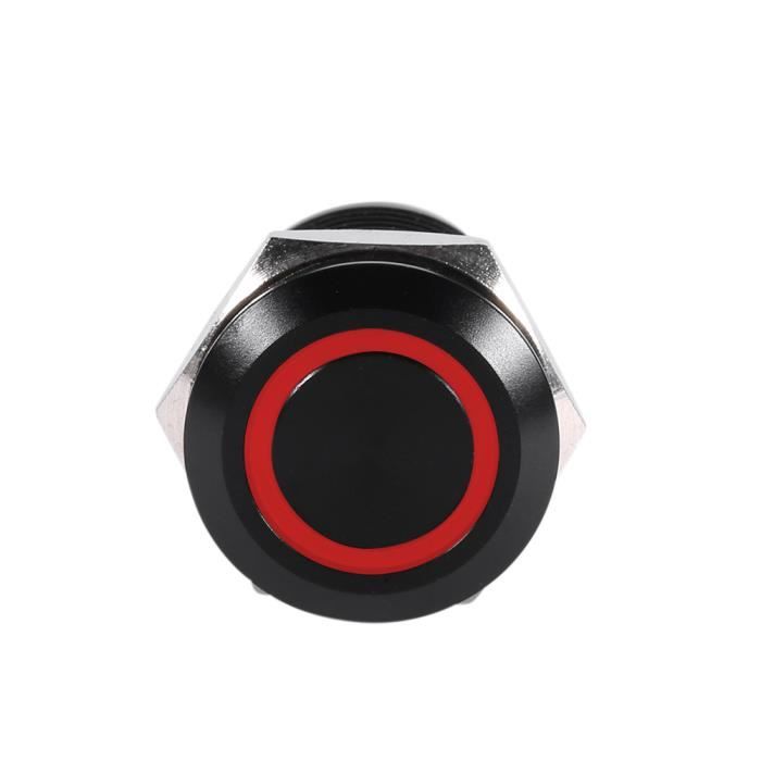 Interrupteur à Bouton LED Momentané 12 Mm – Anneau Lumineux Rouge/vert/bleu/blanc – 2A/3V DC, étanche IP67 – Pour Voiture, Bateau, Tableau De Bord