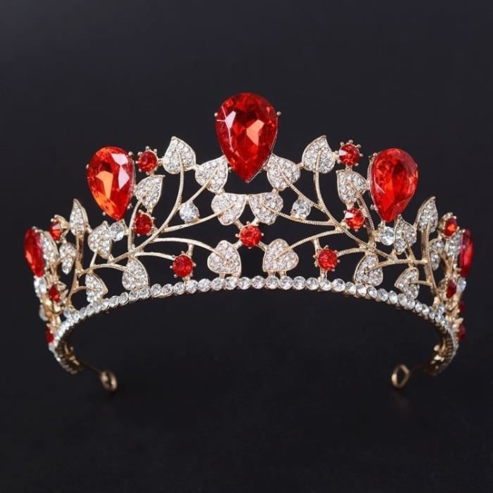 Broche Couronne Diadème Reine Rouge Strass - Soul Breeze Collection - Neuf Sans Emballage - Fête Des Mères