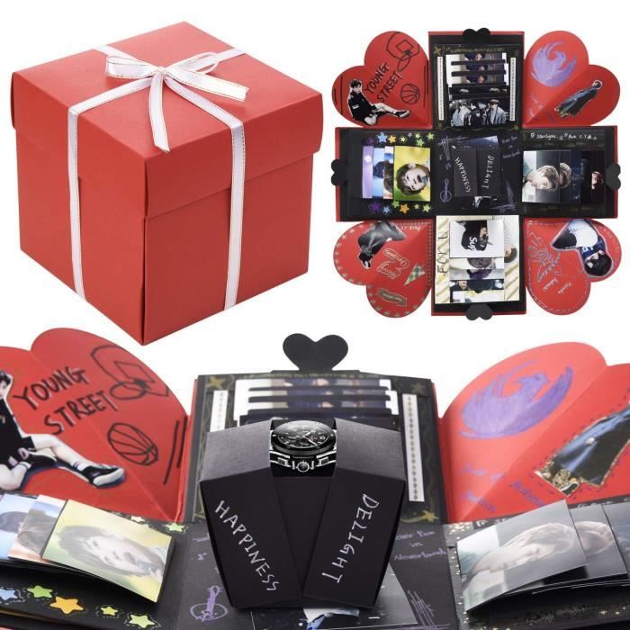 Guizu Coffret Cadeau Surprise Boite Photo Boite Cadeau Creative Surprise Explosion Boite Main Diy Pour Noel Anniversaire Cadeau De Mariage Valentine Fete Cuisine Maison Albums Photo