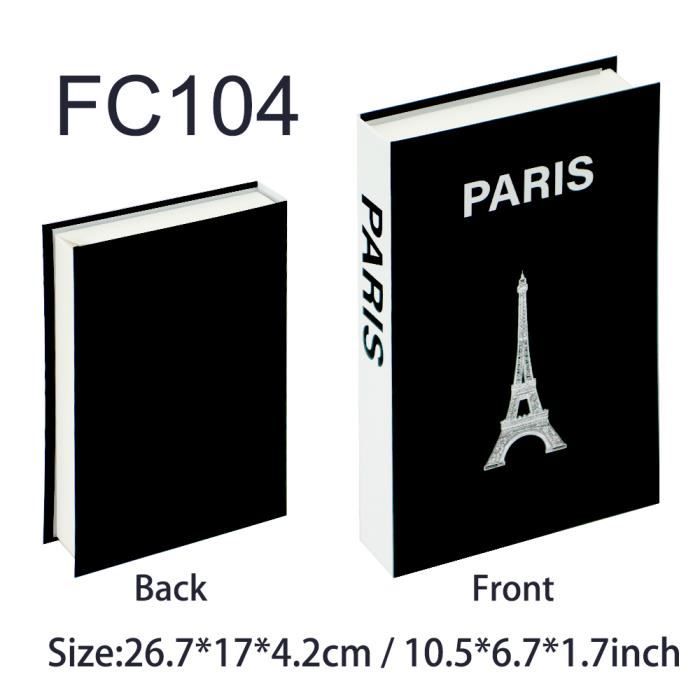 YSOOUA Lot De 4 Faux Livres Décoratifs Noir Et Blanc Luxe - Livres Pliables Pour Table Basse, Étagère, Décoration Intérieure Élégante