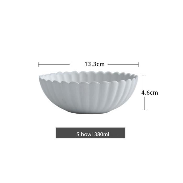Lot De 2 Assiettes Creuses Pétale Amadeus - Faïence Grise 23x23 Cm - Neuves