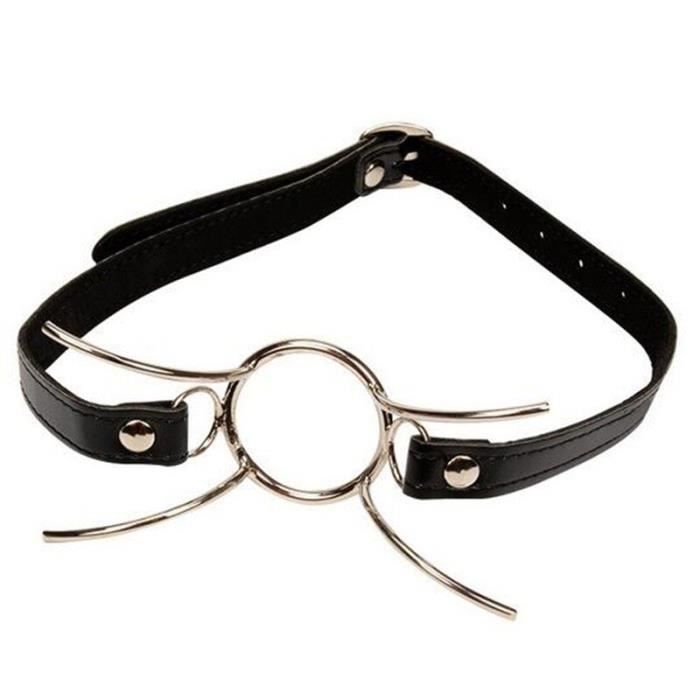 Gag Bouche Ouvert En PU Cuir Motif Araignée - Pour Adulte BDSM - Neuf