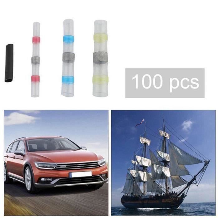 ABOOFAN 100 Pièces Connecteurs De Fils Soudure Épissure Et Clips De Câbles Rouges Jaunes Pour Installations Électriques Flexibles