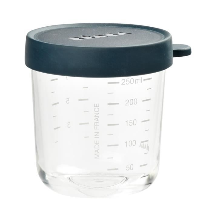 Beaba Portion Pot De Conservation En Verre Bleu Fonce 250ml Cdiscount Puericulture Eveil Bebe