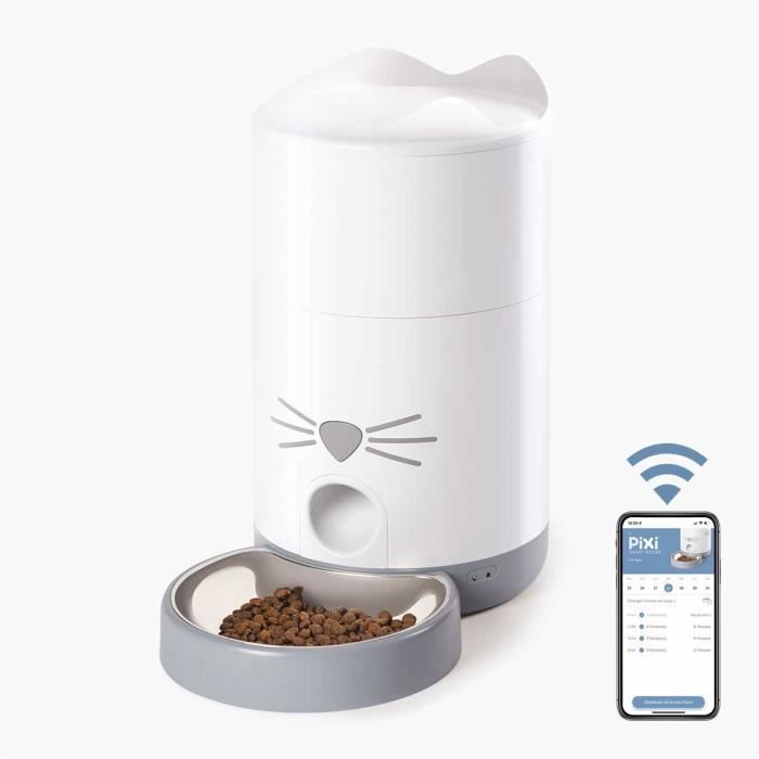 CATIT - PIXI Distributeur de croquettes connecté pour chat - 1 2 kg (contrôlé par une application) CATIT - PIXI Distributeur de croquettes connecté pour chat - 1 2 kg (contrôlé par une application)