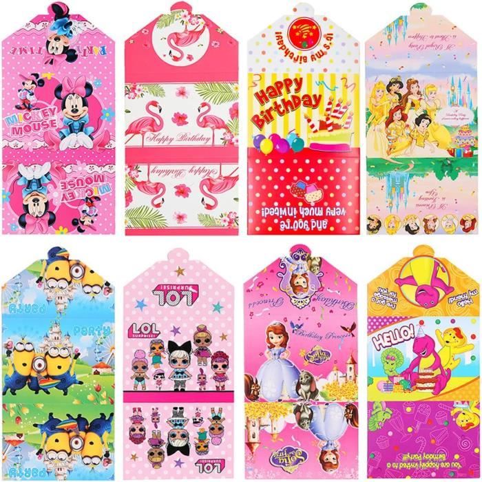 Cartes Invitation Anniversaire Demon Hunter Kpop – Lot De 12 Avec Enveloppes, Préremplies En Français