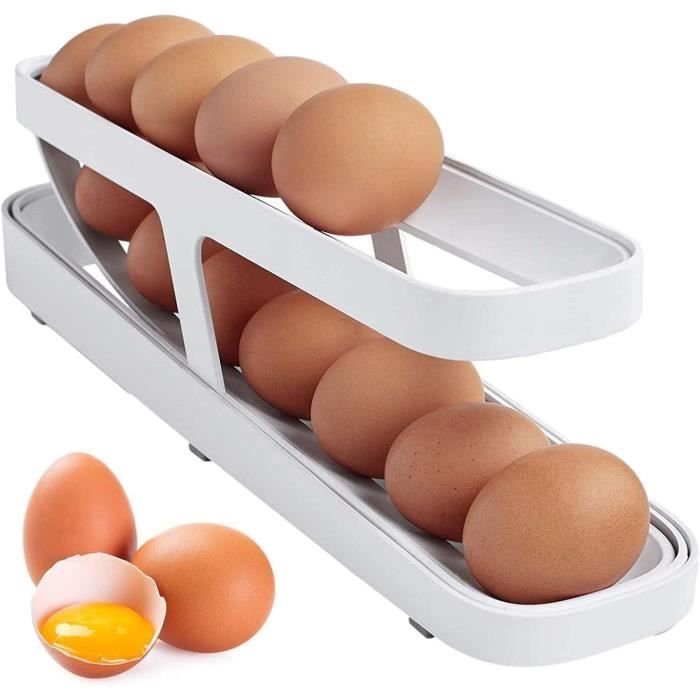 Porte-œufs Rangement Oeuf, Distributeur Oeuf, Boîte À Œufs De Rangement, Porte-œufs Roulant Automatique Pour Réfrigérateur - Cdiscount Maison