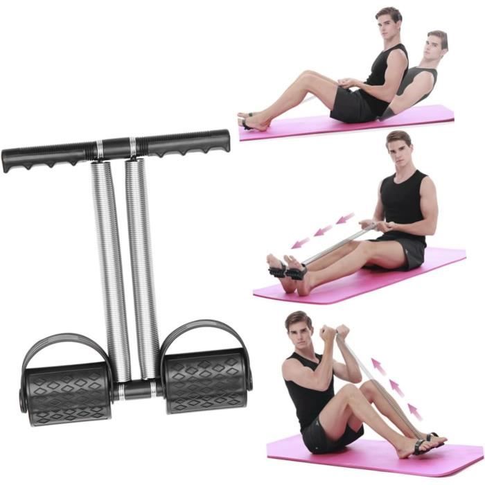 Corde De Traction Fitness En Nylon – Pour Triceps, Biceps, Dos – Couleur Noir Et Bleu – Avec Poignée Pivotante