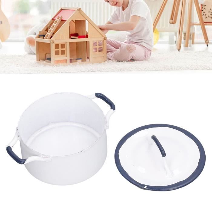 Zerodis Meuble Miniature 1/12 – Lavabo En Bois Blanc – Accessoire Cuisine Ou Salle De Bain Pour Maison De Poupée