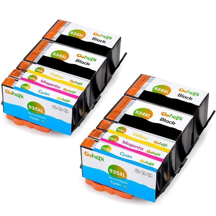 2 Cartouches Compatibles HP934XL Noir - Jet D'encre, Neuves, Origine Chine