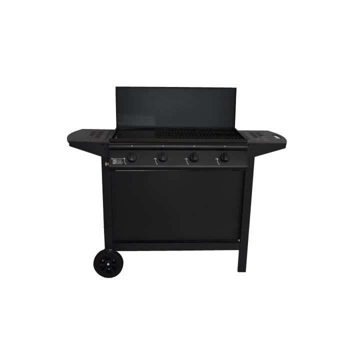 Barbecue à gaz GRILL GARDEN 4 brûleurs Avec capot de protection Allumage Piezo électrique