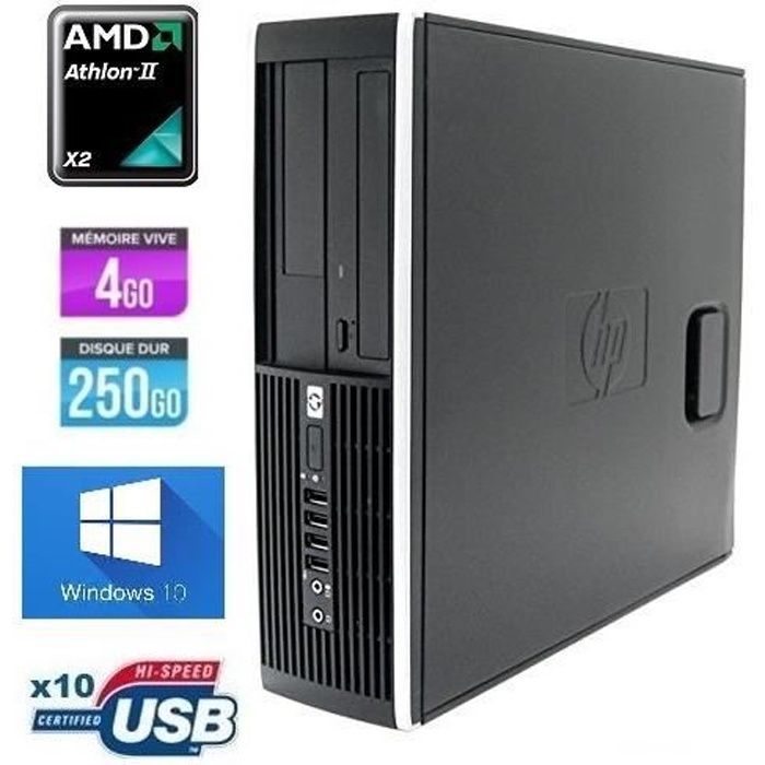 Achat PC Portable PC HP Compaq 6005 Pro SFF AMD Athlon II X2 B22 2.80GHz 4Go DDR3 250Go W10 Pro pas cher