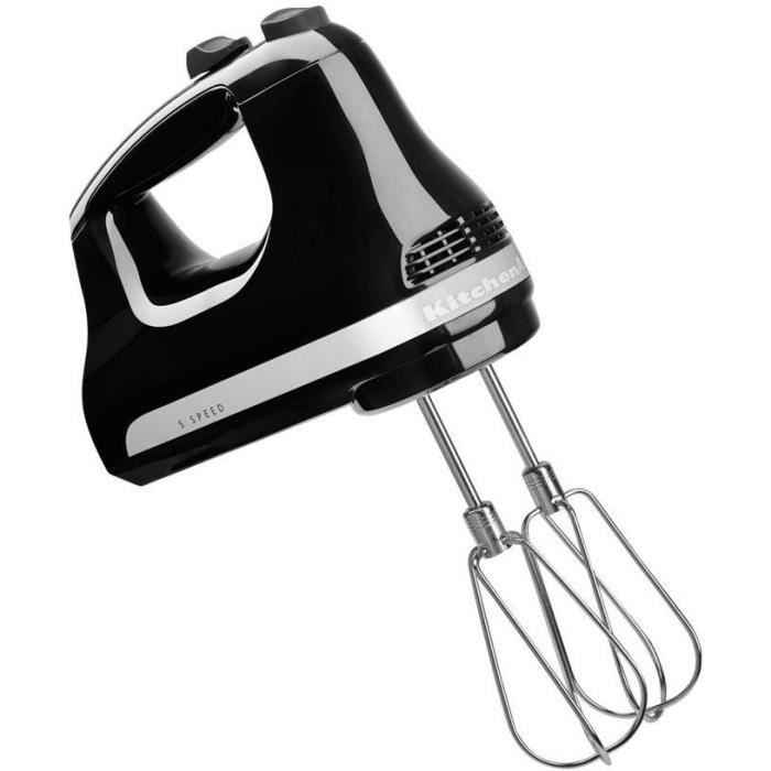 batteur à main classic - kitchenaid 5khm5110eob - noir - 5 présélections - 85 watt