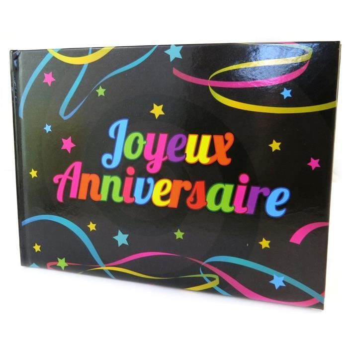 Livre D Or Joyeux Anniversaire Noir Multicolore P1052 Achat Vente Livre D Or Livre D Or Joyeux Annivers Cdiscount