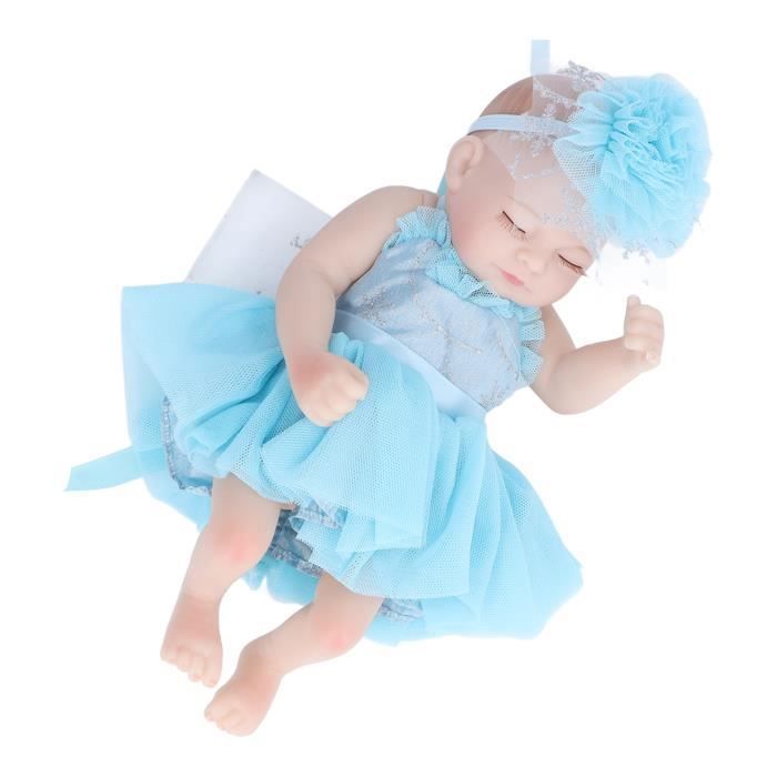 Poupée Reborn Bébé Fille 50cm - Yeux Fermés Endormi - Peau Claire - Neuf