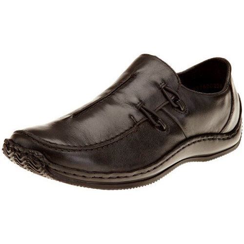 Rieker Mocassins femme - Rieker Celia L1751 - Cuir noir - Lacets plats