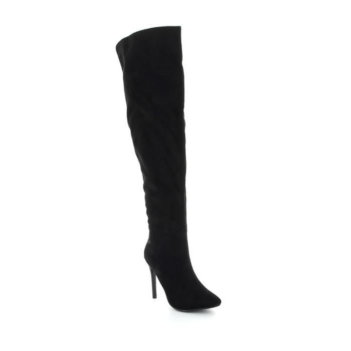 cuissarde noir talon aiguille