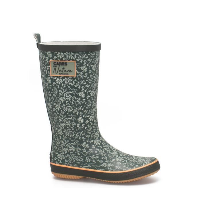 Bottes de pluie femme Rouchette Cares For Nature - vert - 40 - Souple Confortable Antidérapante Facile à enfiler