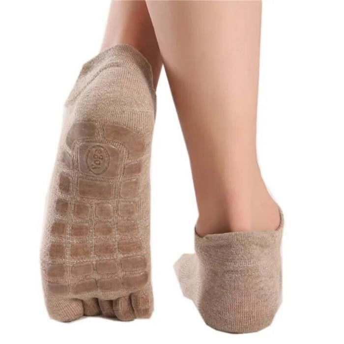 Chaussettes Yoga Homme 3 Paires - Coton Antidérapant Pour Pilates, Sport Et Maison