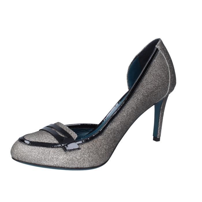 chaussure argenté femme