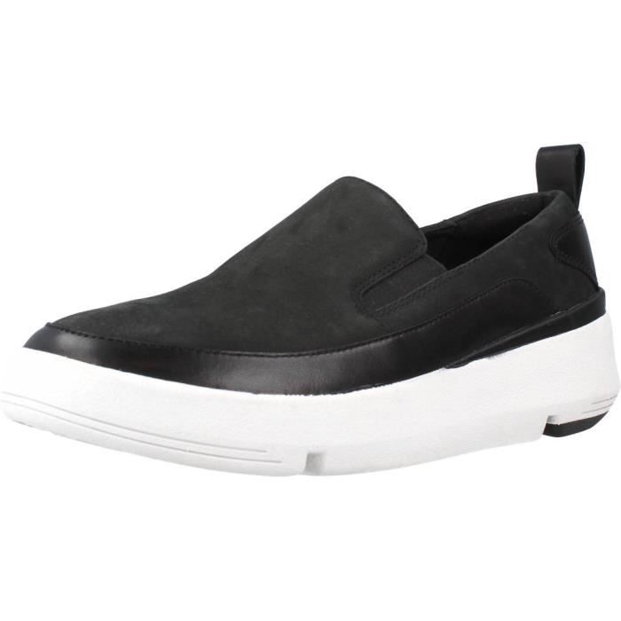 Basket Femme CLARKS 121579 Noir Cuir Lacets Semelle interieure amovible