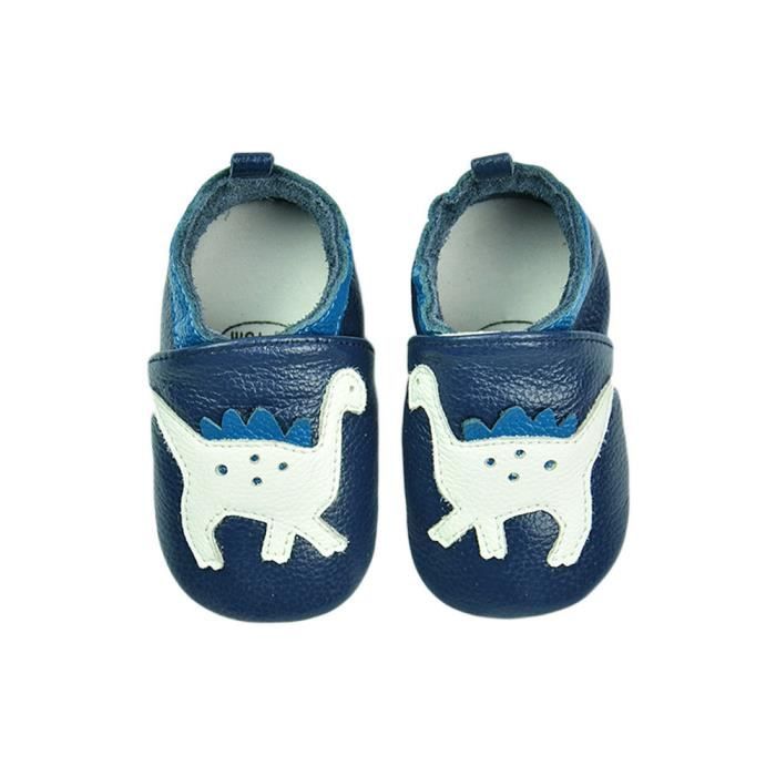 Chaussons Bébé,Chaussures Bébé en Cuir Souple,Chaussons Enfants  Dinosaure,Animaux Slippers,Antidérapant,pour Tout-Petits,6-12 mois vert -  Cdiscount Chaussures