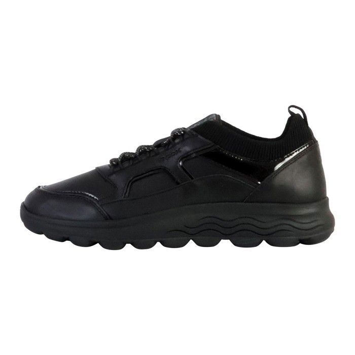 Geox Basket Geox Cuir Spherica C - Nap+Knitt - Noir