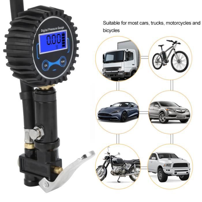 Gonfleur De Pneus Mural Automatique Avec Manomètre LCD 110-240V - Neuf, Précis Et Robuste