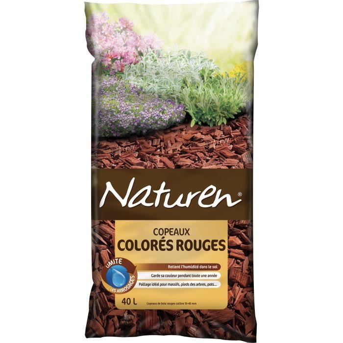 Copeaux Colorés Rouges - NATUREN - 40L