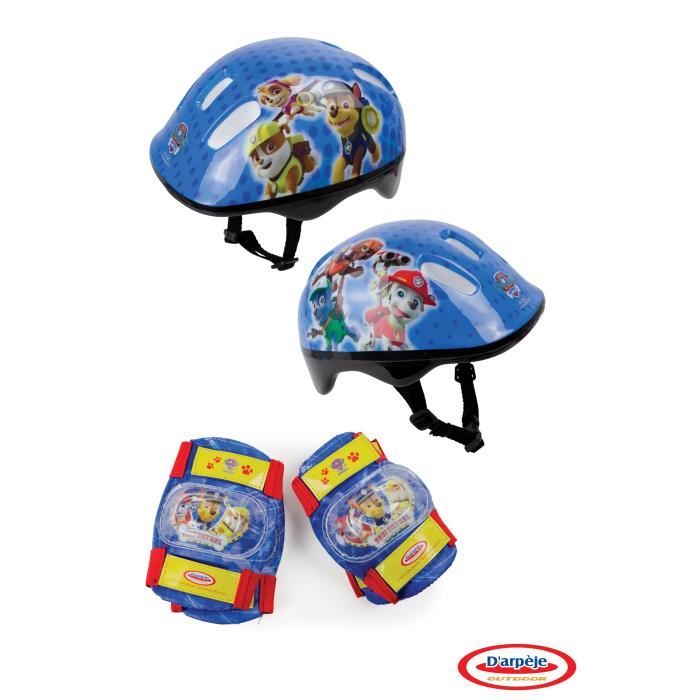 Pat'patrouille - set 3 protection casque s + coudieres + genouillere, jeux  exterieurs et sports