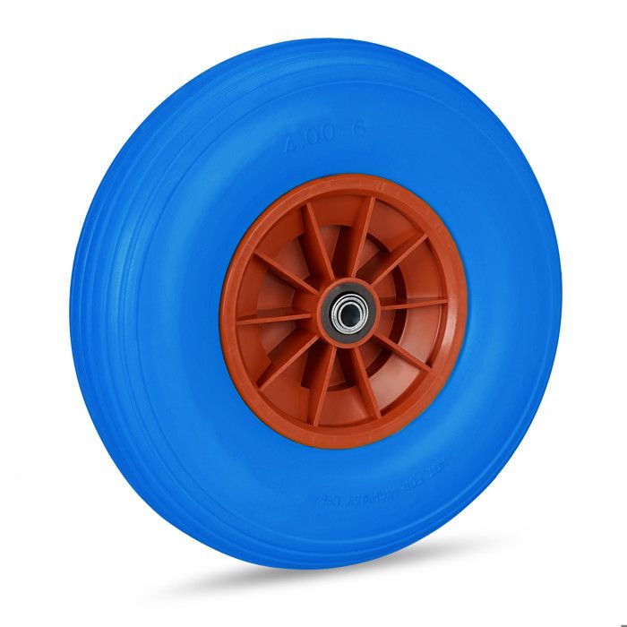 Lot De 2 Roues Pleines Caoutchouc 280 Mm - Charge 440 Kg - Moyeu Acier Pressé Avec Roulement à Rouleaux