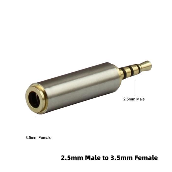 Câble Répartiteur Audio Y Jack 3.5mm - 1 Fiche Pour 2 Prises - 20 Cm - Doré Et Noir