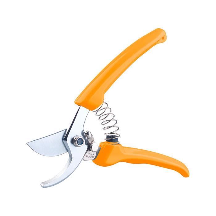 Sécateur à lames en acier carbone 19 cm et manche ergonomique