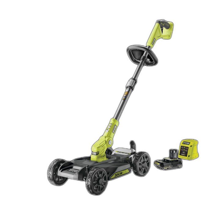 RYOBI Coupe-bordures 3-en-1 18V - coupe-bordures / dresse-bordures / tondeuse