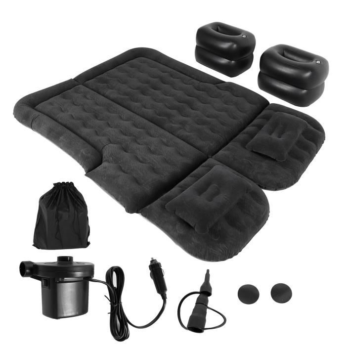 lit de voyage gonflable pour voiture matelas de couchage accessoires de camping - salutuya - noir - flocage+pvc - 174x126 cm