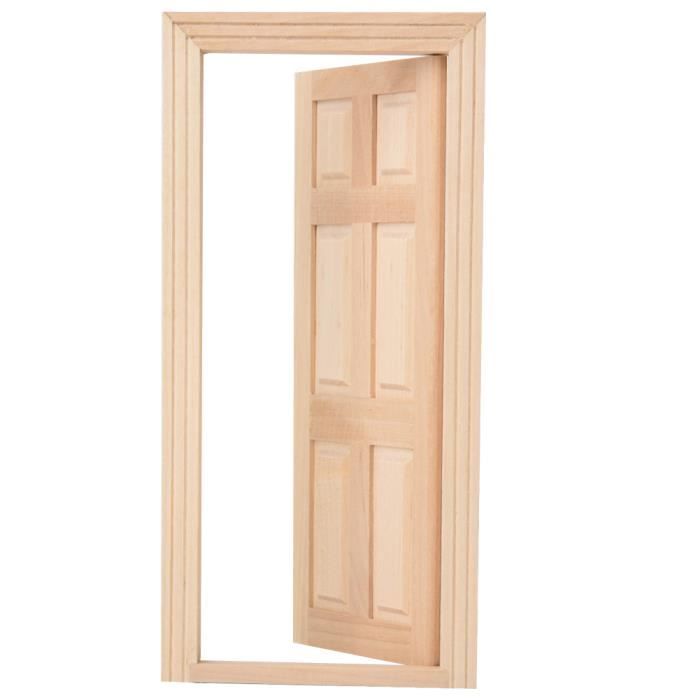 Porte Miniature 1/12 En Bois – Accessoire Maison De Poupée Vintage à Peindre